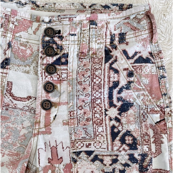 Anthropologie The Wanderer Utility Pants Tapestry Pattern Button Fly Size 27 - Picture 11 of 15
